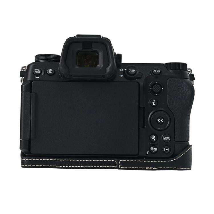 For Nikon Z6III Litchi Texture PU Leather Camera Half Case Base(Black) by bashfashion