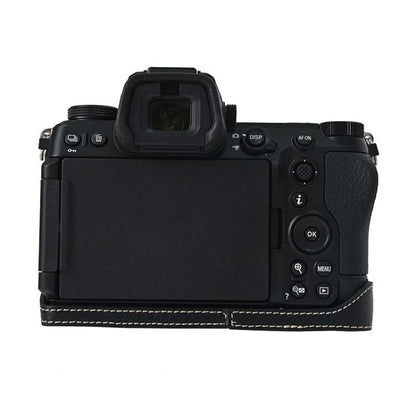 For Nikon Z6III Litchi Texture PU Leather Camera Half Case Base(Black) by bashfashion