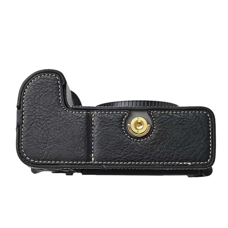 For Nikon Z6III Litchi Texture PU Leather Camera Half Case Base(Black) by bashfashion