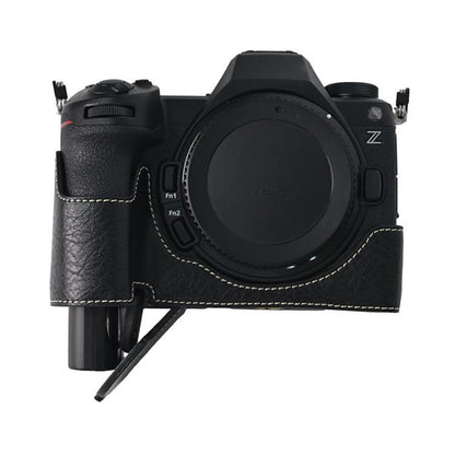 For Nikon Z6III Litchi Texture PU Leather Camera Half Case Base(Black) by bashfashion