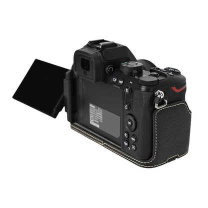 For Nikon Z50II Litchi Texture PU Leather Camera Half Case Base(Black) by bashfashion