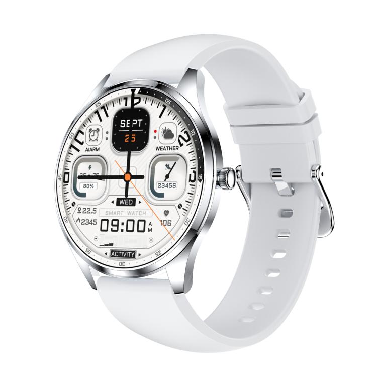 H77 1.43 inch AMOLED Screen Health & Fitness Smart Watch IP67 Waterproof Support BT Call(White) by bashfashion