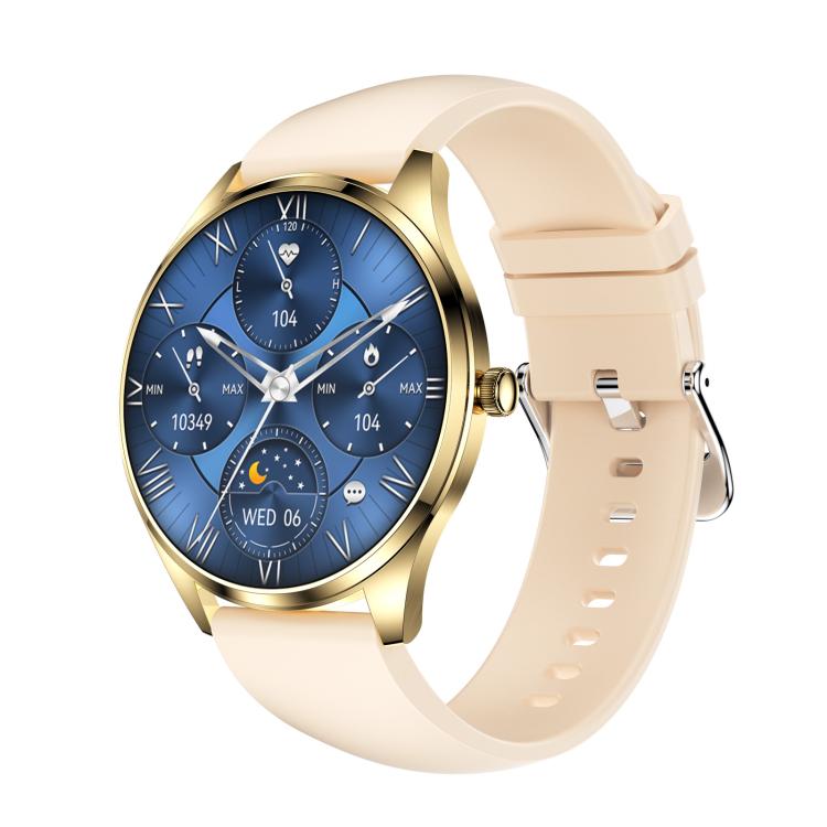 H77 1.43 inch AMOLED Screen Health & Fitness Smart Watch IP67 Waterproof Support BT Call(Beige) by bashfashion