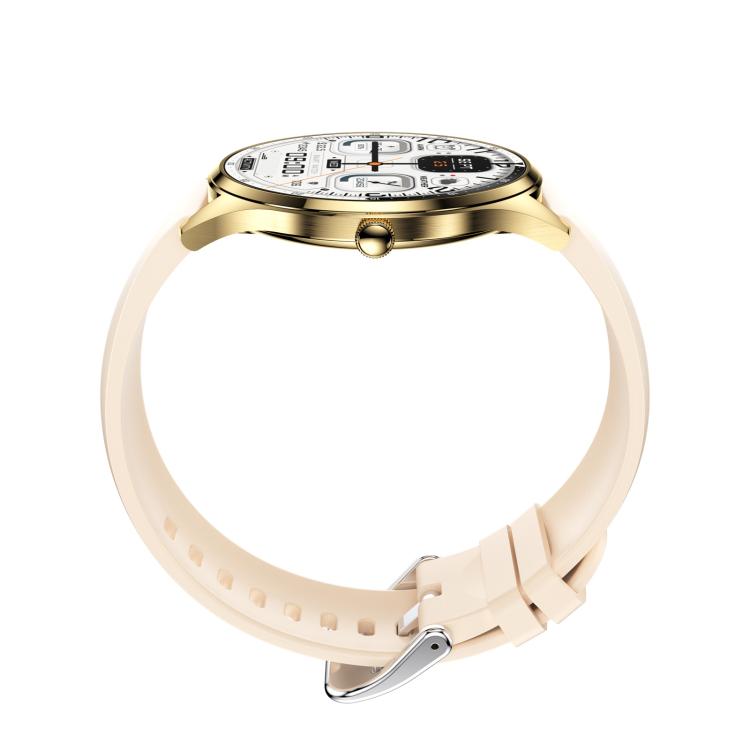 H77 1.43 inch AMOLED Screen Health & Fitness Smart Watch IP67 Waterproof Support BT Call(Beige) by bashfashion