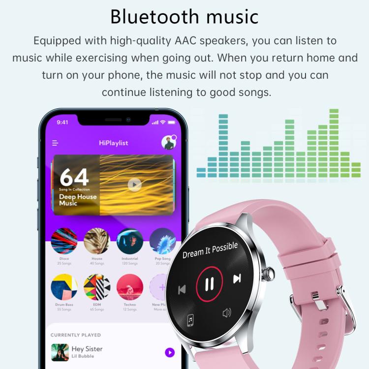 H77 1.43 inch AMOLED Screen Health & Fitness Smart Watch IP67 Waterproof Support BT Call(Silver) by bashfashion