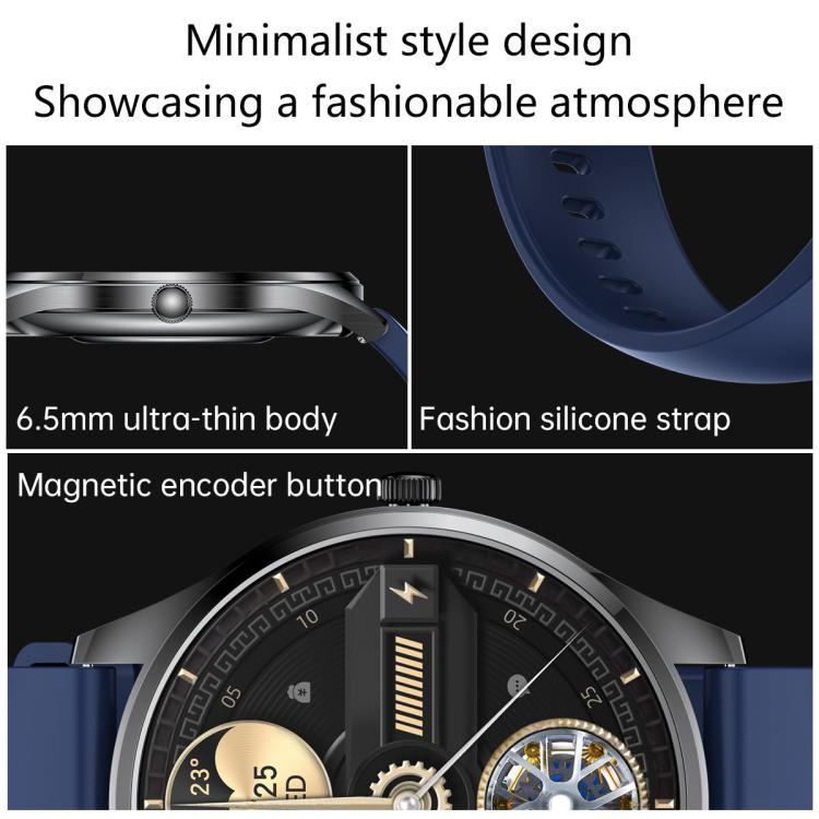 H77 1.43 inch AMOLED Screen Health & Fitness Smart Watch IP67 Waterproof Support BT Call(Black) by bashfashion