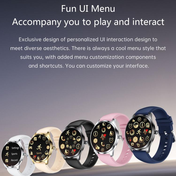 H77 1.43 inch AMOLED Screen Health & Fitness Smart Watch IP67 Waterproof Support BT Call(Grey) by bashfashion