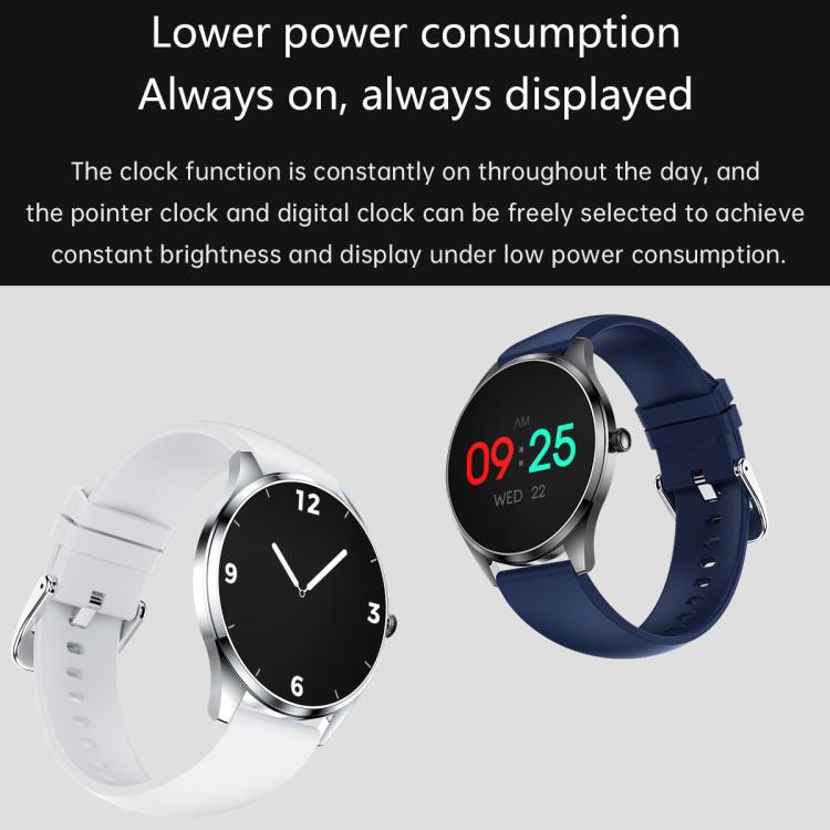 H77 1.43 inch AMOLED Screen Health & Fitness Smart Watch IP67 Waterproof Support BT Call(White) by bashfashion