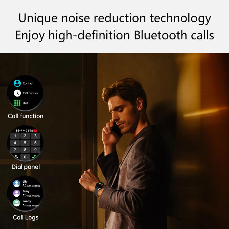 H77 1.43 inch AMOLED Screen Health & Fitness Smart Watch IP67 Waterproof Support BT Call(Beige) by bashfashion