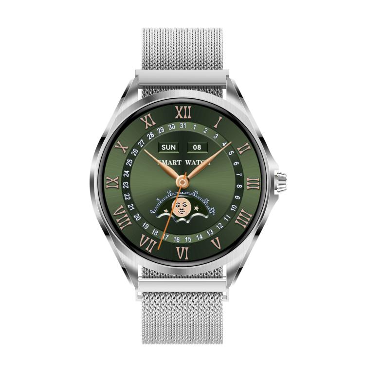 H78 1.43 inch AMOLED Screen Health & Fitness Smart Watch IP67 Waterproof Support BT Call(Silver Milanese) by bashfashion