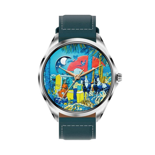 H78 1.43 inch AMOLED Screen Health & Fitness Smart Watch IP67 Waterproof Support BT Call(Silver Shell Blue Leather) by bashfashion