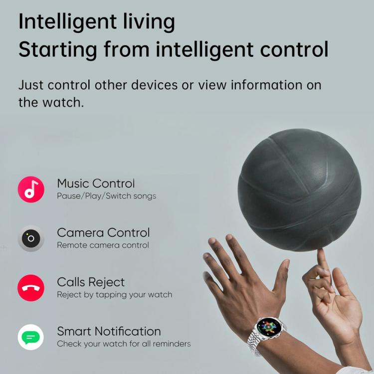 H78 1.43 inch AMOLED Screen Health & Fitness Smart Watch IP67 Waterproof Support BT Call(Silver Shell Green Leather) by bashfashion