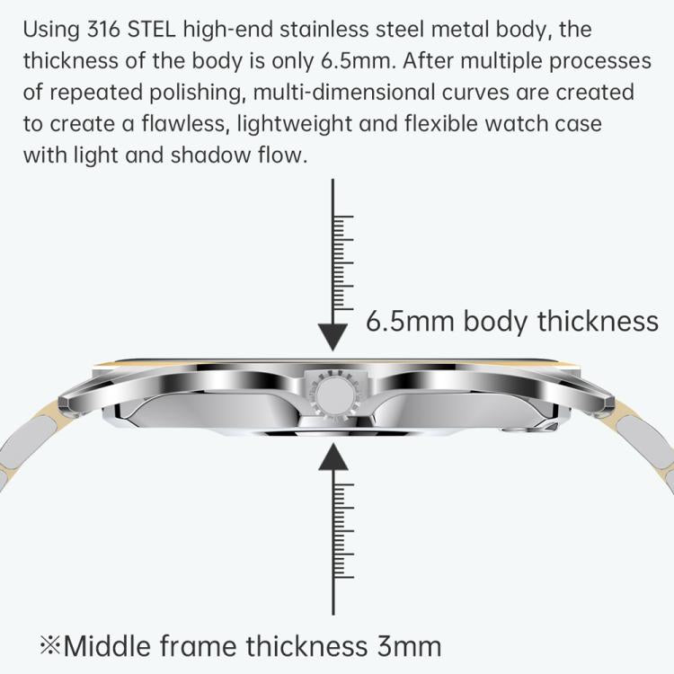 H78 1.43 inch AMOLED Screen Health & Fitness Smart Watch IP67 Waterproof Support BT Call(Silver Shell Brown Leather) by bashfashion