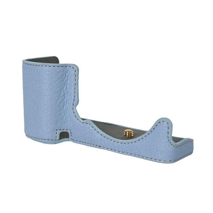 For Sony ZV-E10 Litchi Texture PU Leather Camera Half Case Base(Blue) by bashfashion