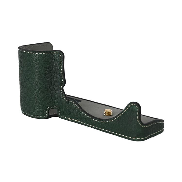 For Sony ZV-E10 Litchi Texture PU Leather Camera Half Case Base(Green) by bashfashion