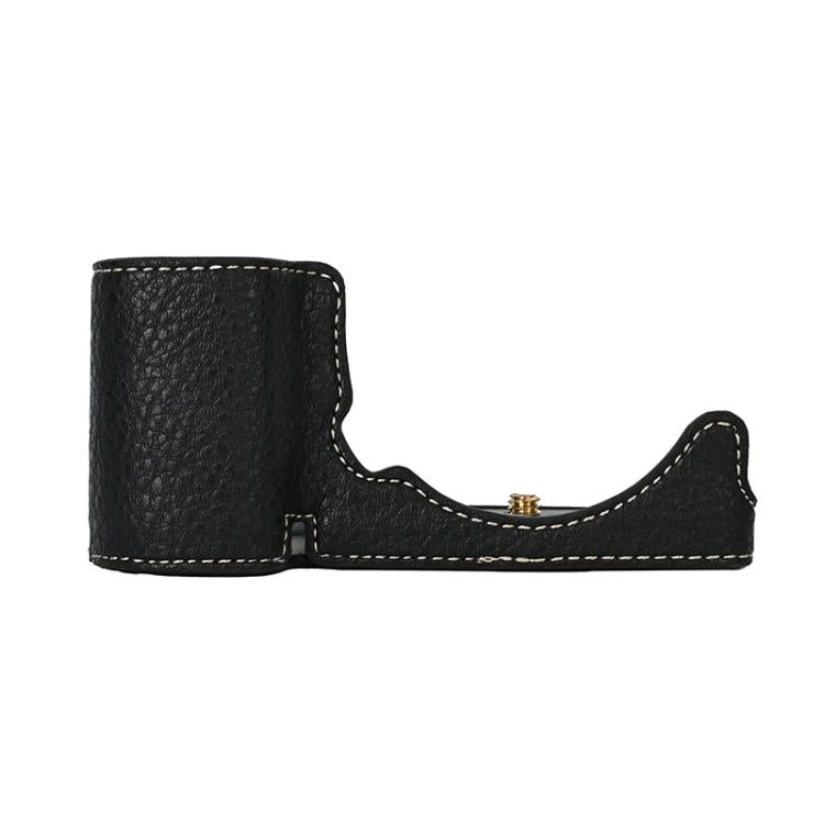 For Sony ZV-E10 Litchi Texture PU Leather Camera Half Case Base(Black) by bashfashion