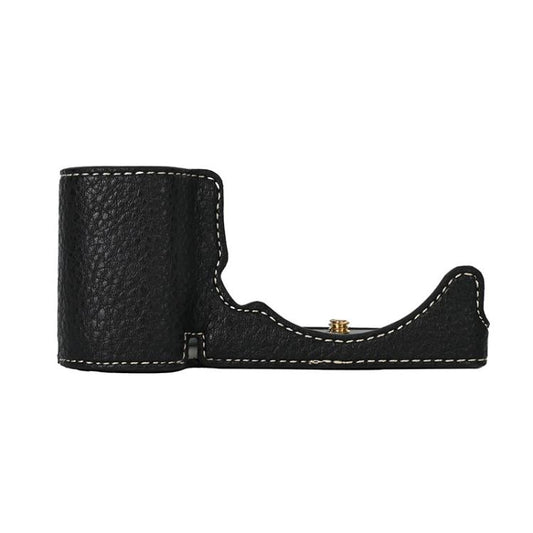 For Sony ZV-E10 Litchi Texture PU Leather Camera Half Case Base(Black) by bashfashion