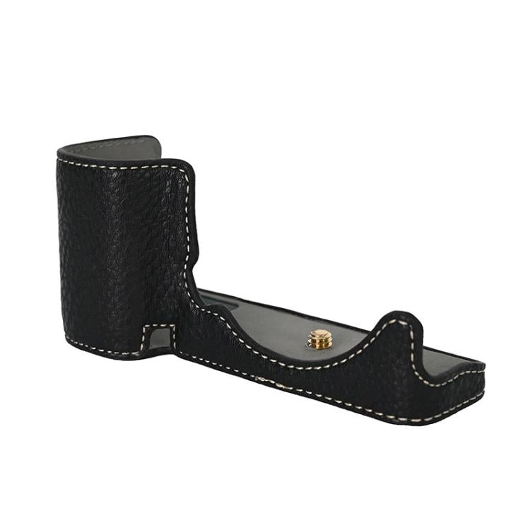 For Sony ZV-E10 Litchi Texture PU Leather Camera Half Case Base(Black) by bashfashion