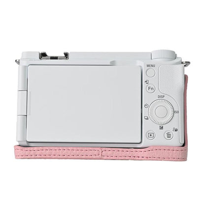 For Sony Alpha ZV-E10 II / ZV-E10M2 Litchi Texture PU Leather Camera Half Case Base(Pink) by bashfashion
