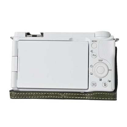 For Sony Alpha ZV-E10 II / ZV-E10M2 Litchi Texture PU Leather Camera Half Case Base(Green) by bashfashion