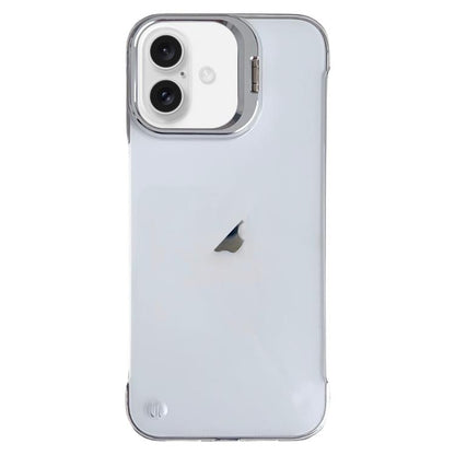 For iPhone 16 Ultra-thin Transparent Frameless Lens Holder Phone Case by bashfashion