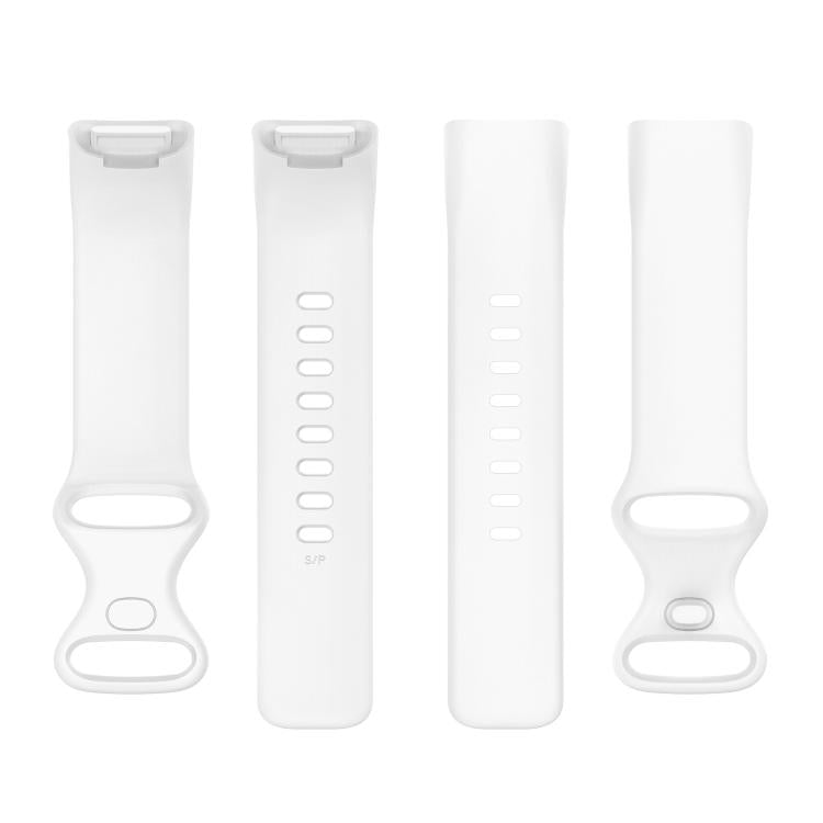 For Fitbit Charge 6 / 5 xDfind Silicone Watch Band, Size:S(White) by xDfind