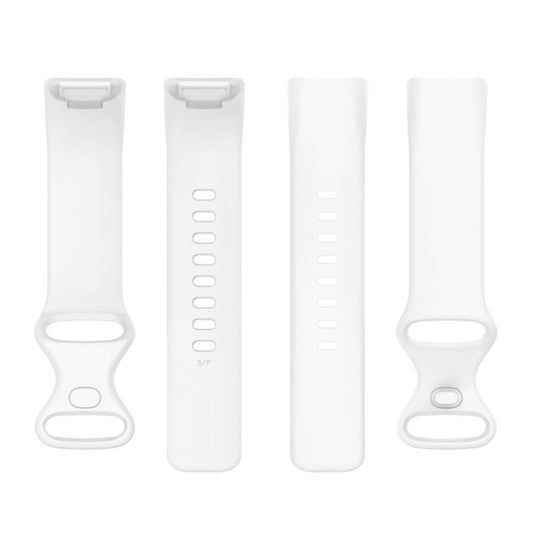 For Fitbit Charge 6 / 5 xDfind Silicone Watch Band, Size:S(White) by xDfind