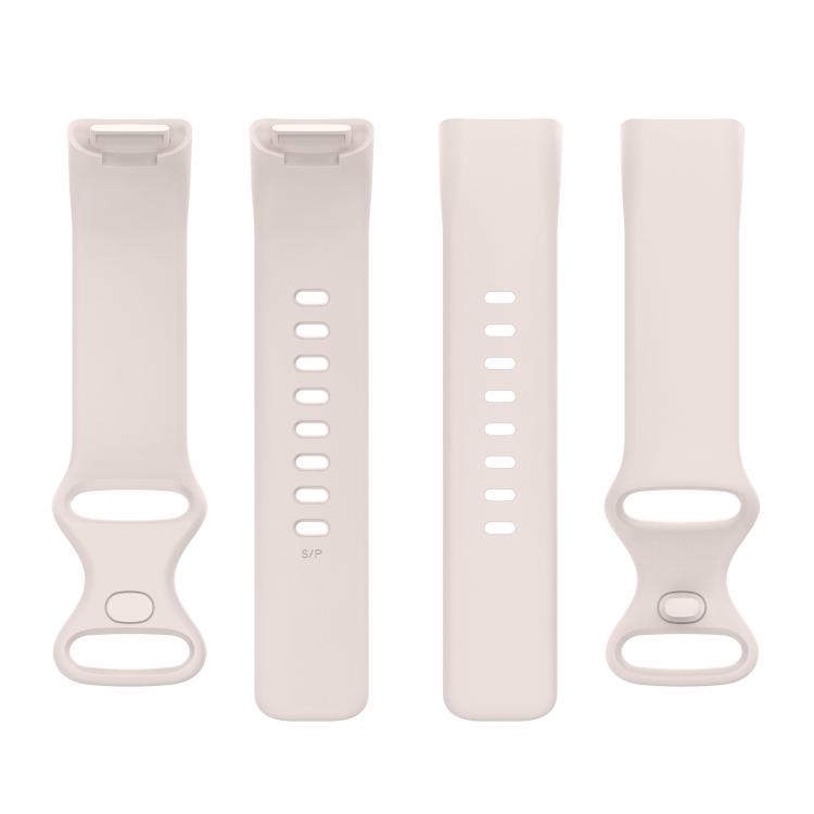 For Fitbit Charge 6 / 5 xDfind Silicone Watch Band, Size:S(Moon White) by xDfind