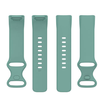 For Fitbit Charge 6 / 5 xDfind Silicone Watch Band, Size:S(Pine Needle Green) by xDfind