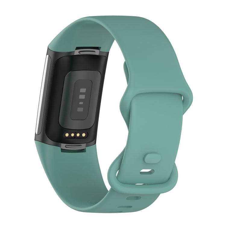 For Fitbit Charge 6 / 5 xDfind Silicone Watch Band, Size:S(Pine Needle Green) by xDfind