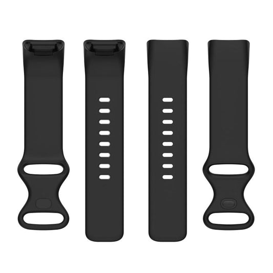 For Fitbit Charge 6 / 5 xDfind Silicone Watch Band, Size:S(Black) by xDfind