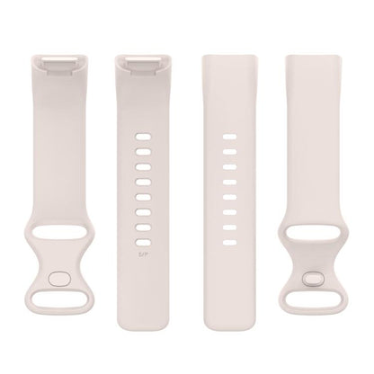 For Fitbit Charge 6 / 5 xDfind Silicone Watch Band, Size:L(Moon White) by xDfind
