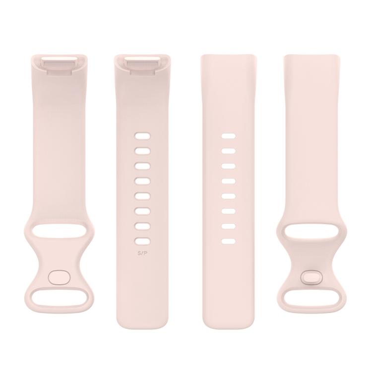 For Fitbit Charge 6 / 5 xDfind Silicone Watch Band, Size:L(Sand Pink) by xDfind
