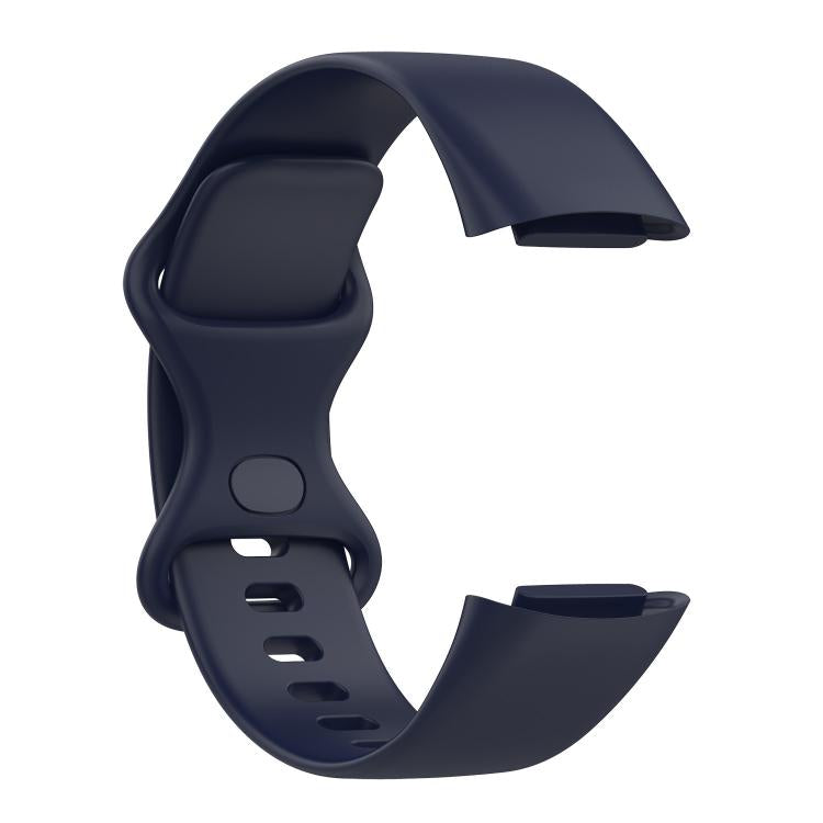For Fitbit Charge 6 / 5 xDfind Silicone Watch Band, Size:L(Dark Blue) by xDfind