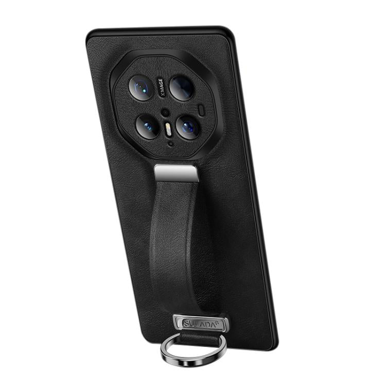 For Huawei Mate 70 RS Ultimate SULADA PC Hybrid Leather Texture Skin Feel Precise Hole Phone Case(Black) by SULADA