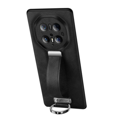 For Huawei Mate 70 RS Ultimate SULADA PC Hybrid Leather Texture Skin Feel Precise Hole Phone Case(Black) by SULADA