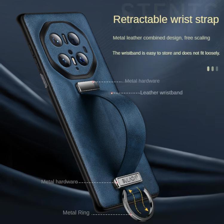 For Huawei Mate 70 RS Ultimate SULADA PC Hybrid Leather Texture Skin Feel Precise Hole Phone Case(Black) by SULADA