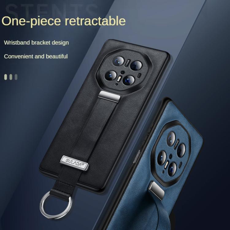For Huawei Mate 70 RS Ultimate SULADA PC Hybrid Leather Texture Skin Feel Precise Hole Phone Case(Black) by SULADA