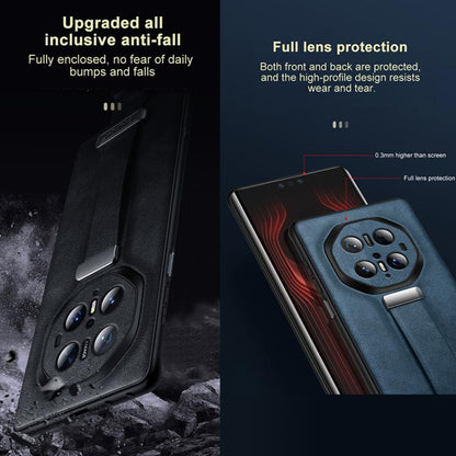 For Huawei Mate 70 RS Ultimate SULADA PC Hybrid Leather Texture Skin Feel Precise Hole Phone Case(Black) by SULADA