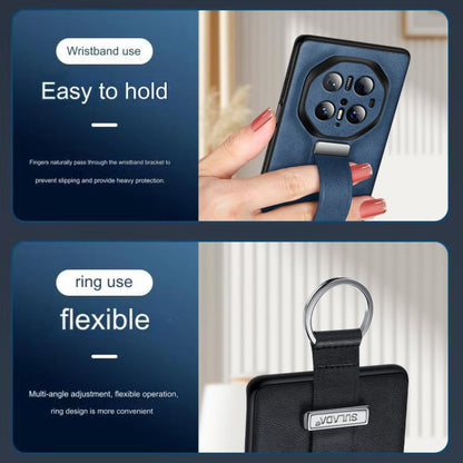 For Huawei Mate 70 RS Ultimate SULADA PC Hybrid Leather Texture Skin Feel Precise Hole Phone Case(Black) by SULADA