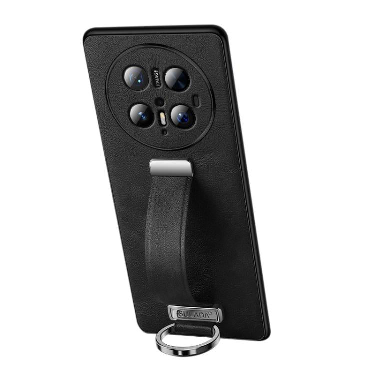 For Huawei Mate 70 Pro / Mate 70 Pro+ SULADA PC Hybrid Leather Texture Skin Feel Precise Hole Phone Case(Black) by SULADA