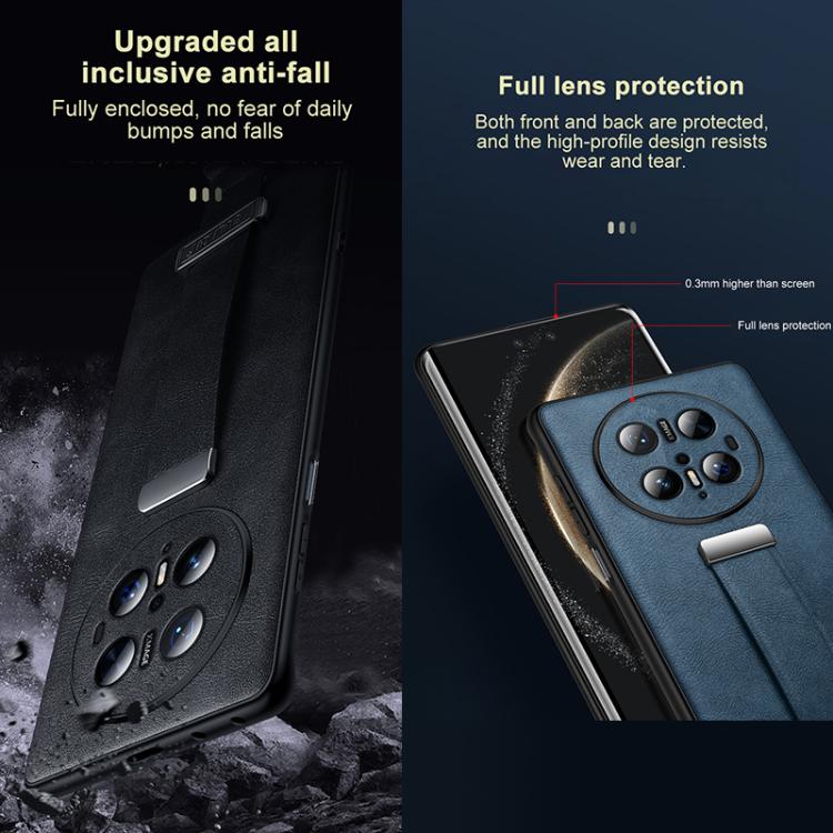 For Huawei Mate 70 Pro / Mate 70 Pro+ SULADA PC Hybrid Leather Texture Skin Feel Precise Hole Phone Case(Black) by SULADA