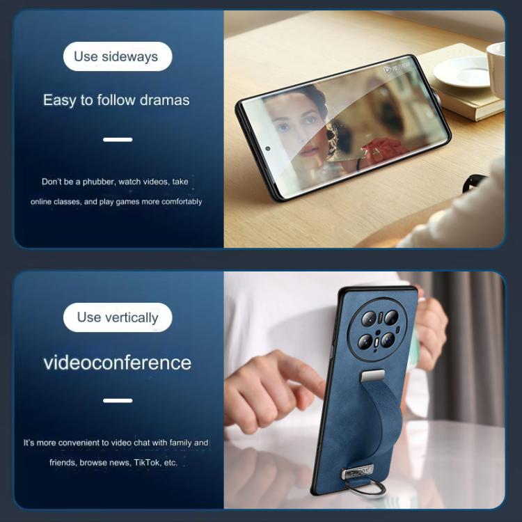 For Huawei Mate 70 Pro / Mate 70 Pro+ SULADA PC Hybrid Leather Texture Skin Feel Precise Hole Phone Case(Black) by SULADA