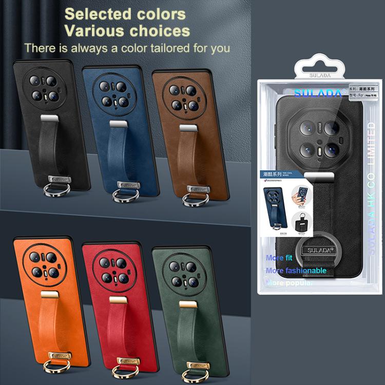 For Huawei Mate 70 Pro / Mate 70 Pro+ SULADA PC Hybrid Leather Texture Skin Feel Precise Hole Phone Case(Black) by SULADA