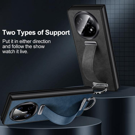 For OPPO Find N5 SULADA PC Hybrid Leather Texture Skin Feel Shockproof Phone Case(Black) by SULADA