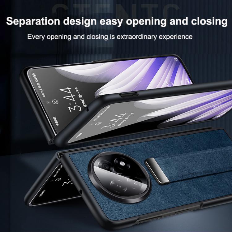 For OPPO Find N5 SULADA PC Hybrid Leather Texture Skin Feel Shockproof Phone Case(Black) by SULADA