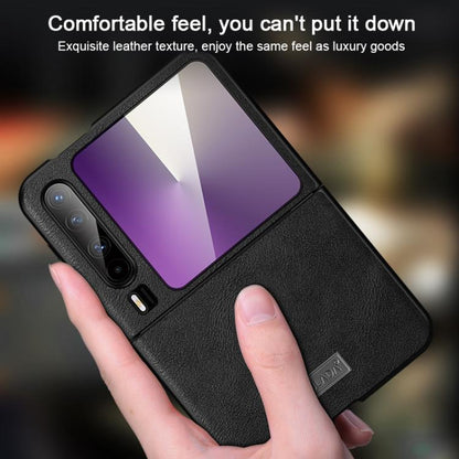 For Huawei Pura X SULADA Shockproof TPU Hybrid Handmade Leather Phone Case(Orange) by SULADA