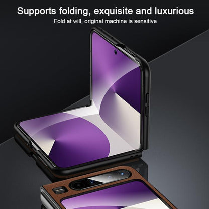 For Huawei Pura X SULADA Shockproof TPU Hybrid Handmade Leather Phone Case(Orange) by SULADA