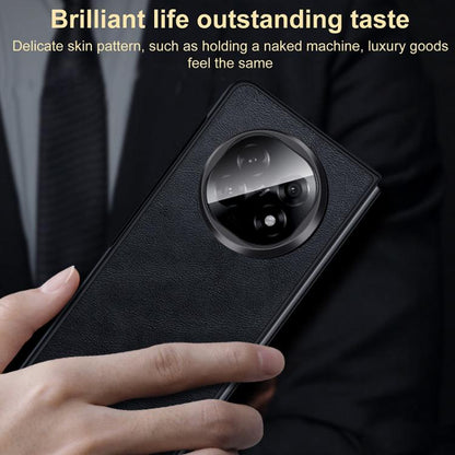 For OPPO Find N5 SULADA Shockproof TPU Hybrid Handmade Leather Phone Case(Brown) by SULADA