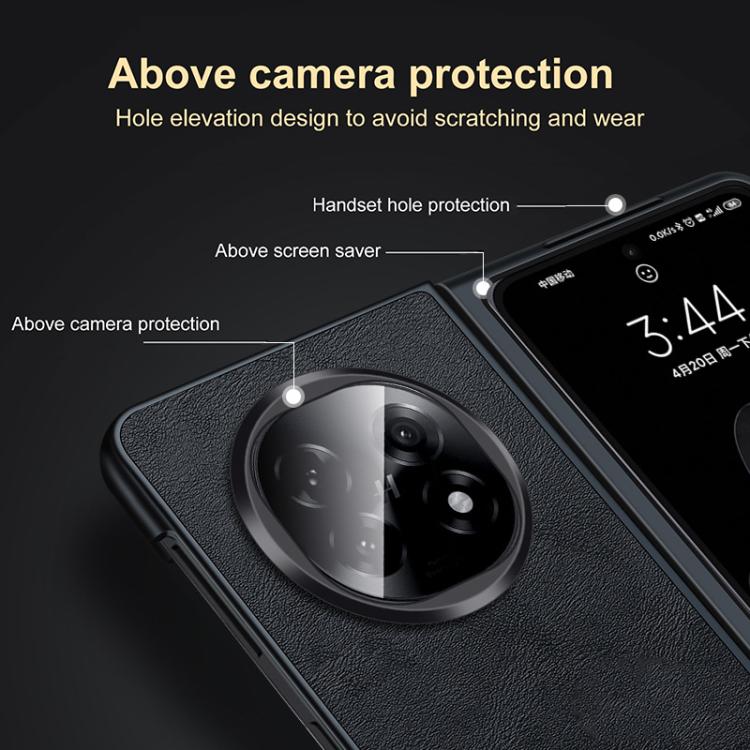 For OPPO Find N5 SULADA Shockproof TPU Hybrid Handmade Leather Phone Case(Brown) by SULADA